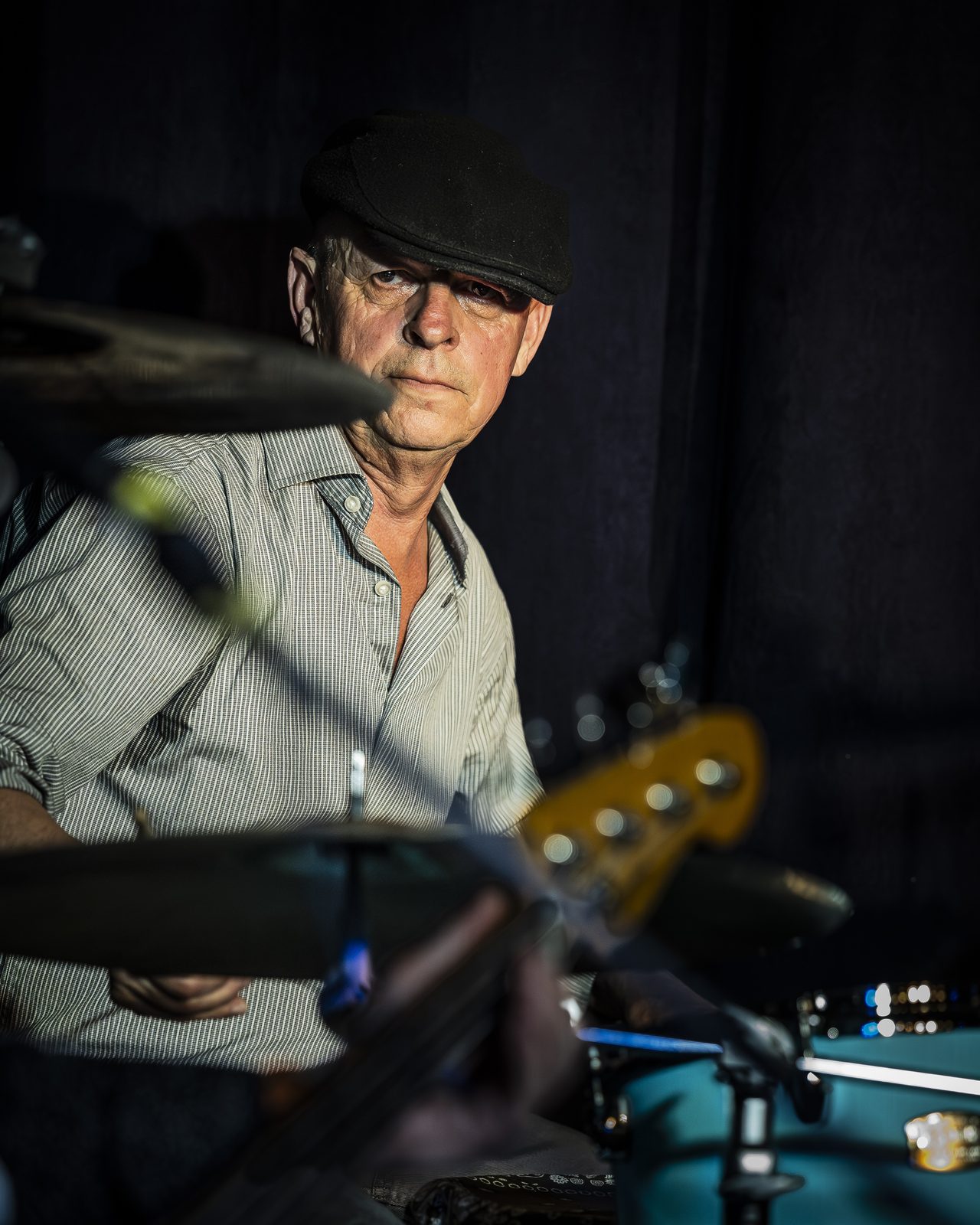 Dennis Frey at the drum kit