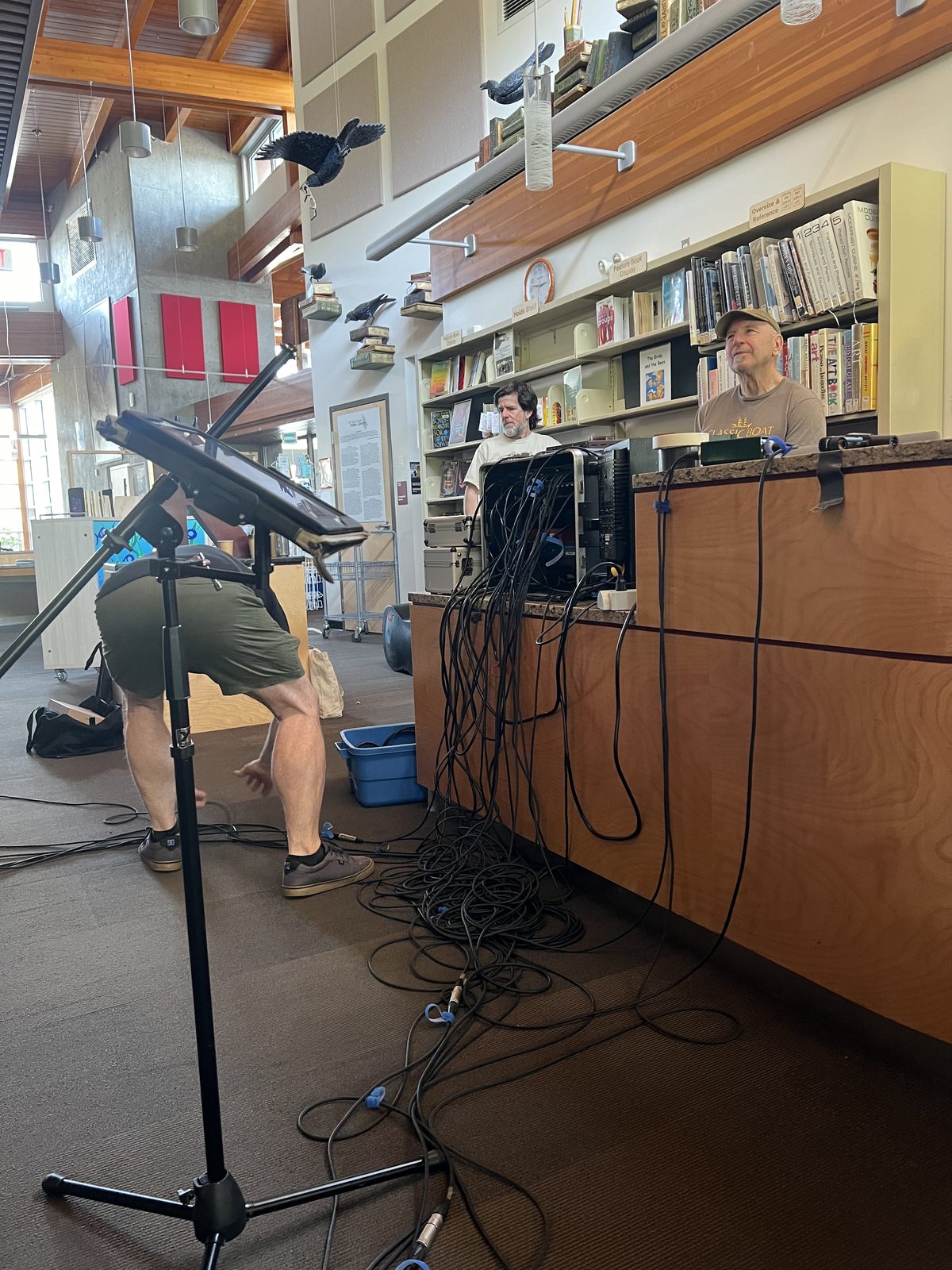 Guitar lineup with amps